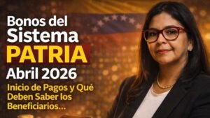 Bonos del Sistema Patria Abril 2026 - Inicio de Pagos y Qué Deben Saber los Beneficiarios